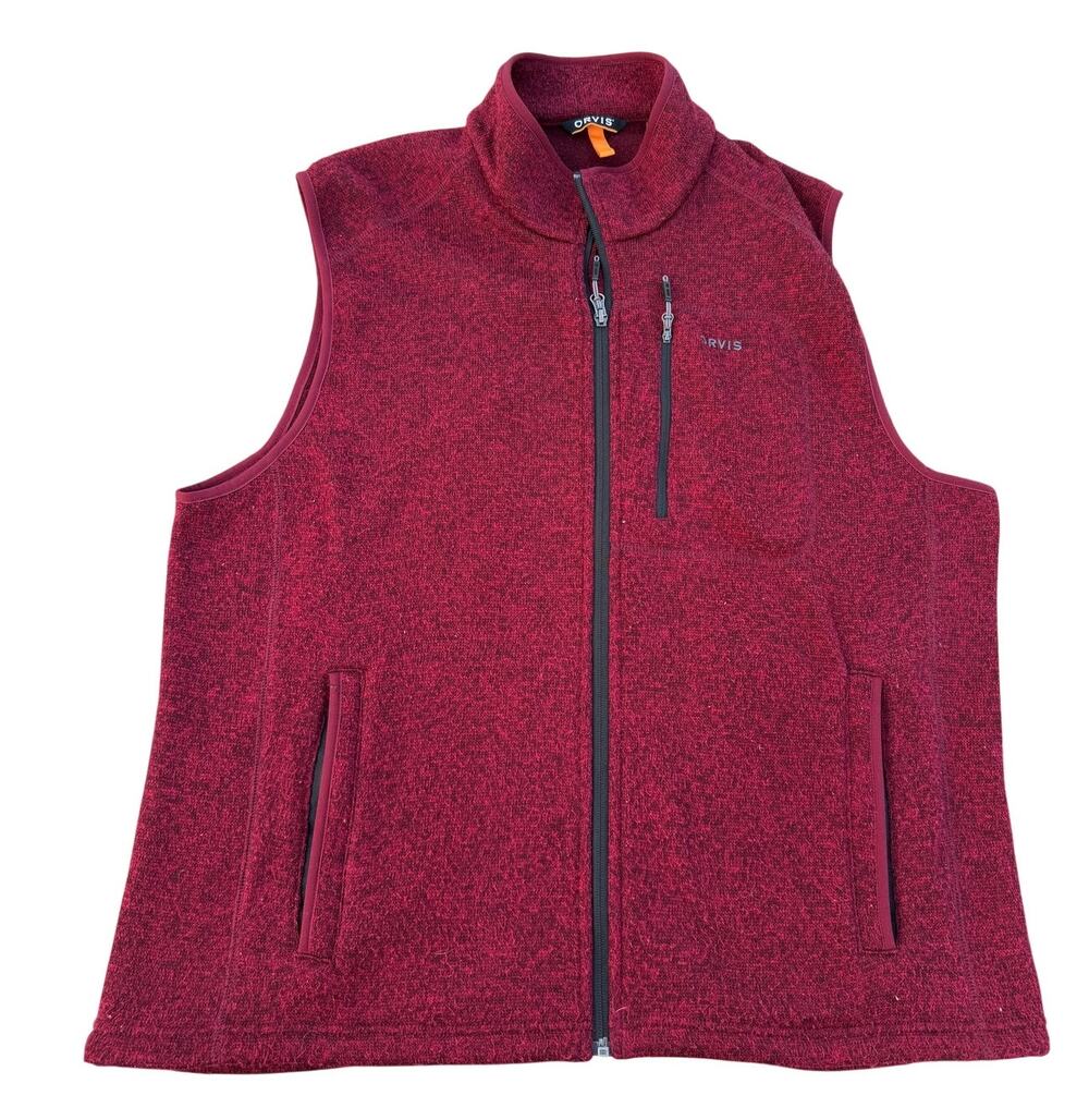 Orvis Knit Vest - Maroon - Size XL